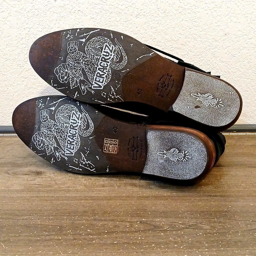 Veracruz leather ankle boots brown and black 9.5 - Picture 7 of 9